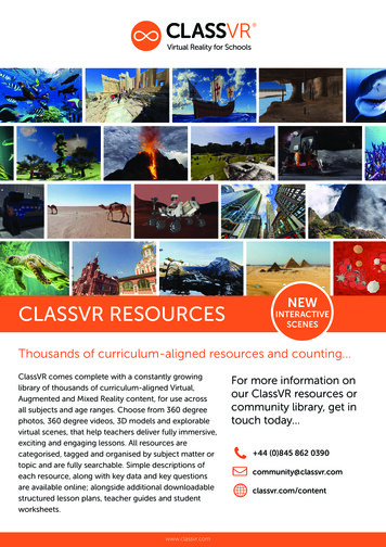 New Classvr Resources Interactive Scenes
