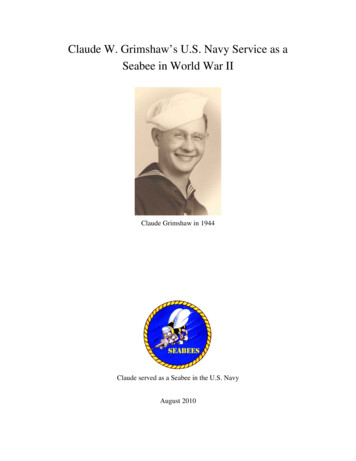 Claude W. Grimshaw’s U.S. Navy Service As A Seabee In .
