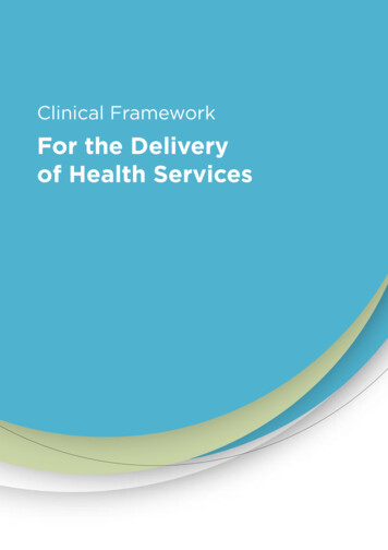 Clinical Framework For The Delivery Of Health Services - Comcare