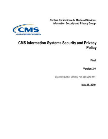 CMS Information Systems Security And Privacy Policy