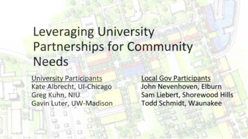 Leveraging University Partnerships For Community Needs