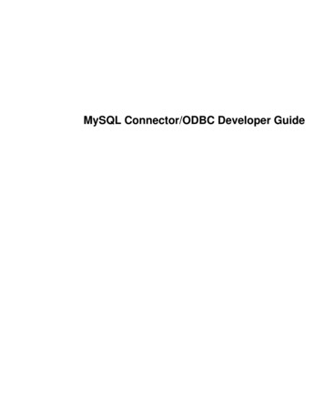 MySQL Connector/ODBC Developer Guide