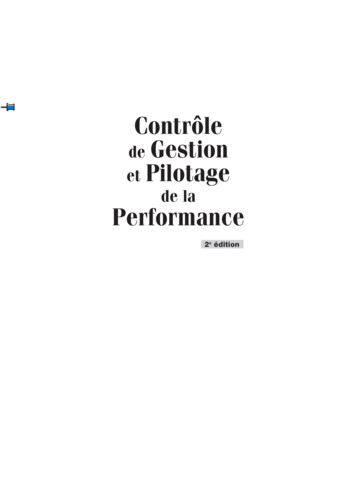 Contrôle De Gestion Et Pilotage De La Performance. 2e édition