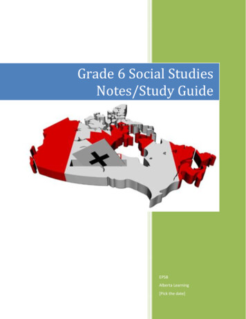 Grade 6 Social Studies Notes/Study Guide