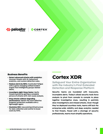 Business Benefits Cortex XDR - Palo Alto Networks