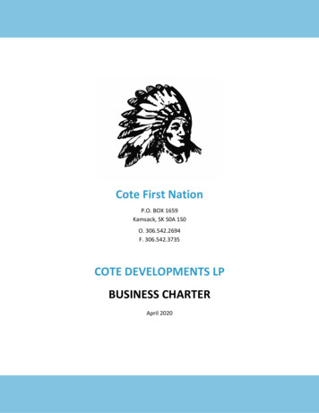 Cote Developments Lp Business Charter
