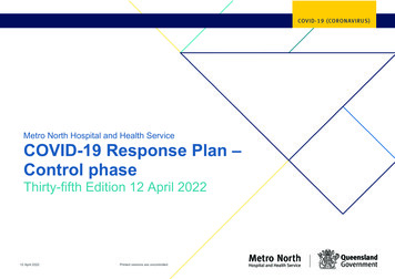 Metro North Hospital And Health Service COVID-19 Response Plan .