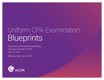 Uniform CPA Examination Blueprints