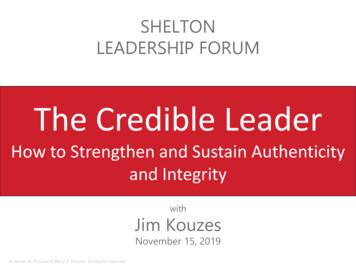 The Credible Leader - Shelton Leadership