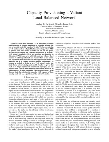 Capacity Provisioning A Valiant Load-Balanced Network