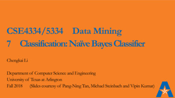 CSE4334/5334 Data Mining
