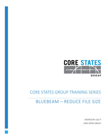 BLUEBEAM – REDUCE FILE SIZE - Core States