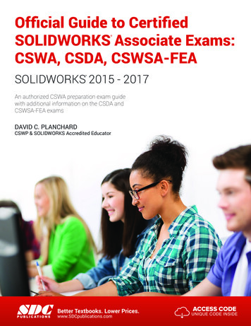 Official Guide To Certified SOLIDWORKS Associate Exams .