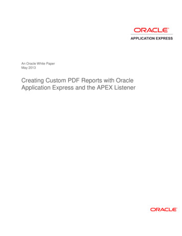 Creating Custom PDF Reports With Oracle Application .