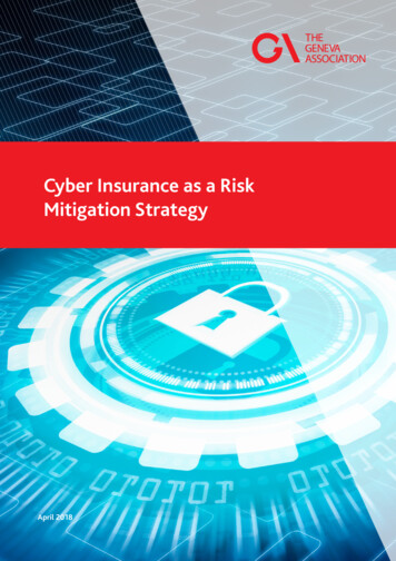 Cyber Insurance As A Risk Mitigation Strategy