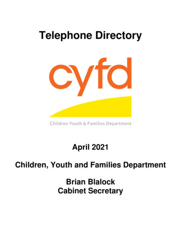 April 2021 Children, Youth And Families Department
