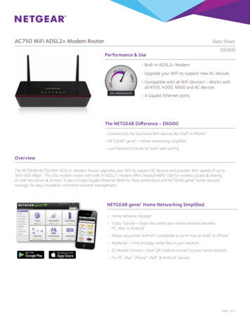 AC750 WiFi ADSL2 Modem Router - Netgear