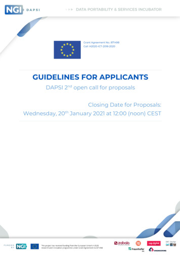 GUIDELINES FOR APPLICANTS - Next Generation Internet