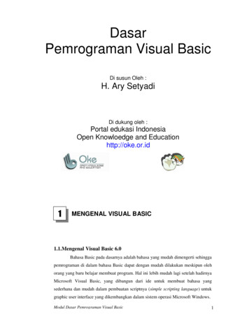 Dasar Pemrograman Visual Basic - Meniti Jalan Yang Lurus