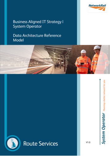 Data Architecture Reference Model - Network Rail