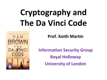 Cryptography And The Da Vinci Code - Isg.rhul.ac.uk