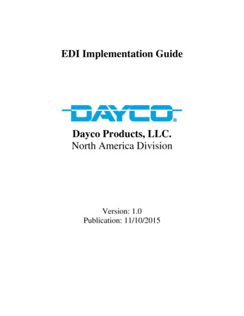 EDI Implementation Guide - Dayco Supplier