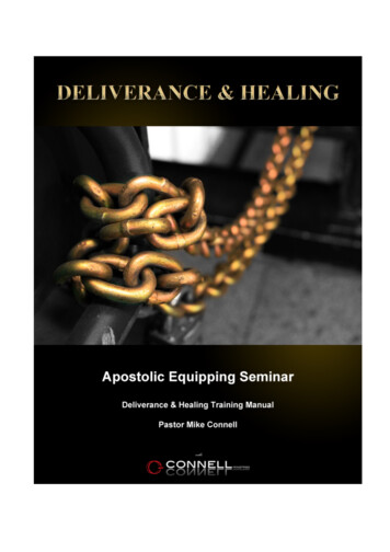 Apostolic Seminar 3 Deliverance And Healing- Nov 09 - Final