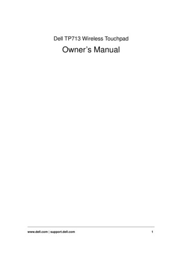 Dell TP713 Wireless Touchpad Owner's Manual