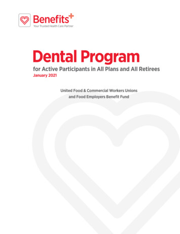 Dental Program For Active Participants In All Plans And All Retirees