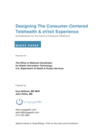 Designing The Consumer-Centered Telehealth & EVisit 