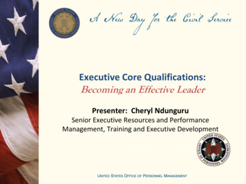Executive Core Qualifications: Becoming An Effective Leader