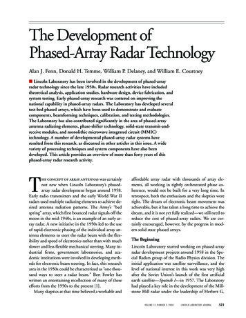 Development Phased Array Radar Technology