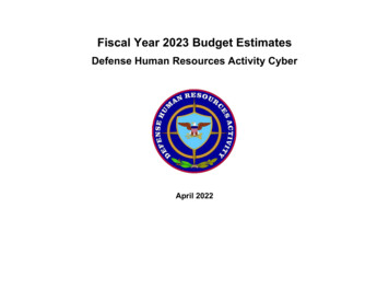 Fiscal Year 2023 Budget Estimates - U.S. Department Of Defense