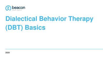Dialectical Behavior Therapy (DBT)