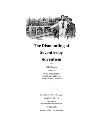 The Dismantling Of Seventh-day Adventism - 2520 Year 