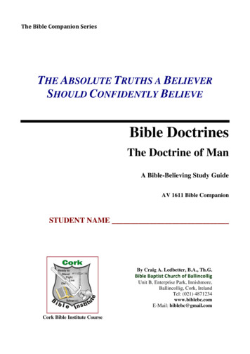 BIBLE DOCTRINES - Bible Baptist Church Ballincollig