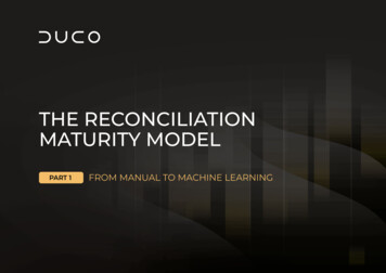 THE RECONCILIATION MATURITY MODEL - FinTech Futures