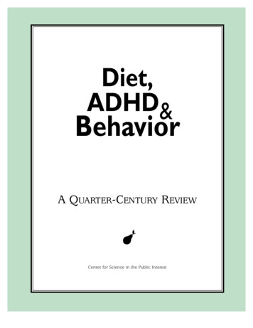 Diet, ADHD Behavior