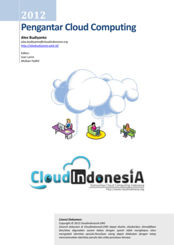 Pengantar Cloud Computing - UB