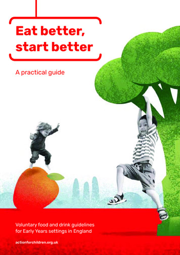 Eat Better, Start Better - Foundation Years