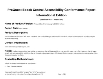 ProQuest Ebook Central Accessibility Conformance Report