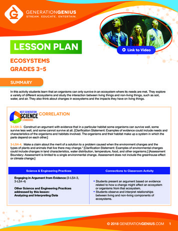 Ecosystems 5E Lesson Plan For Grades 3-5 [PDF]