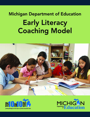 Michigan Department Of Education Early Literacy Coaching 