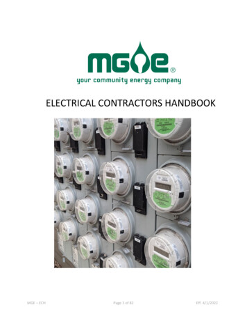 Electrical Contractors Handbook - Madison Gas And Electric