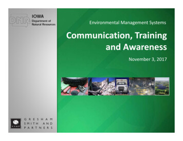 Environmental Management Systems Communication, Training And Awareness