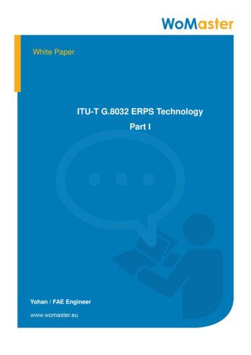 ITU-T G.8032 ERPS Technology Part I Technology - WoMaster