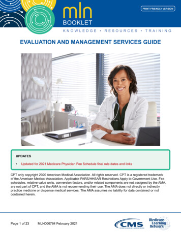 Evaluation And Management Services Guide Booklet - CMS