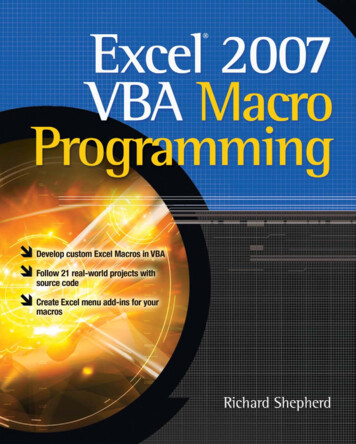 Excel 2007 VBA Macro Programming MS Excel 2016