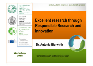 Excellent Research Through Responsible Research And Innovation
