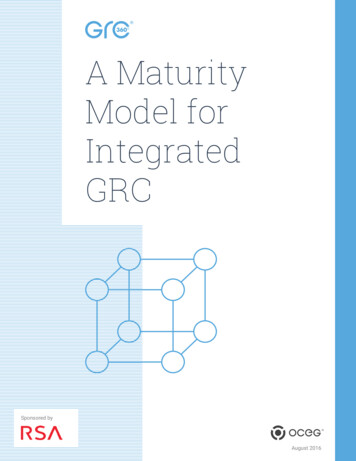 A Maturity Model For Integrated GRC